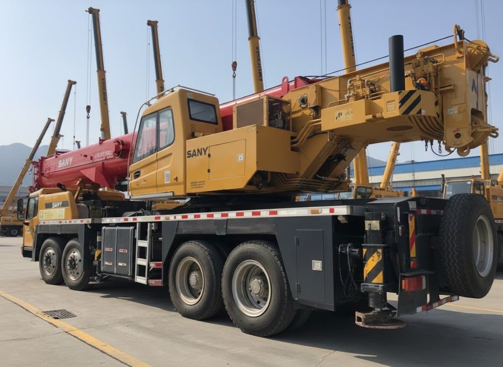Lợi ích Sany STC550T5-1 cẩu 55 tấn 14 tấn đối trọng cần 48m đời 2019