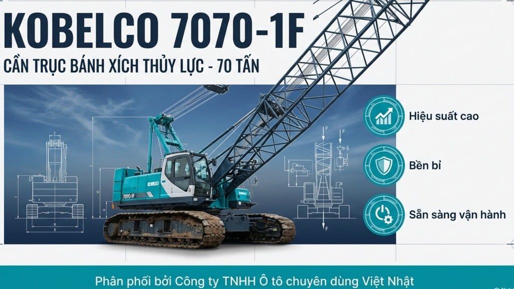 Tổng quan cẩu xích 70 tấn Kobelco 7070-1F