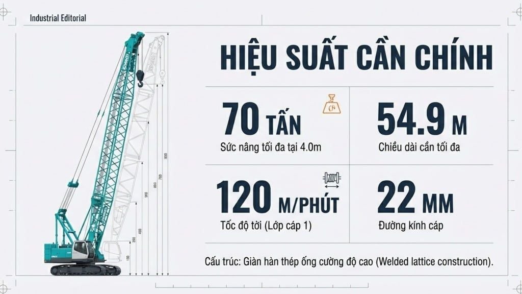 Cần chính cẩu xích 70 tấn Kobelco 7070-1F