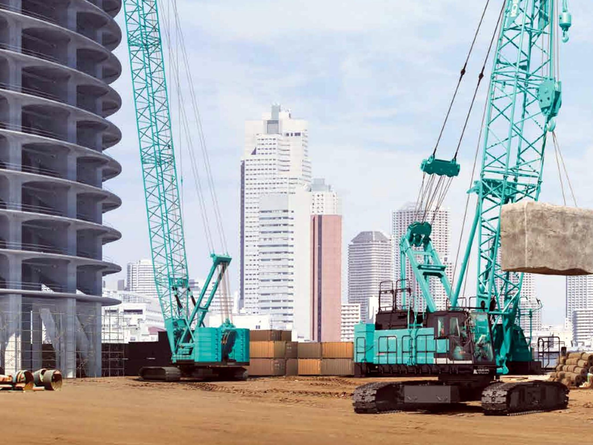 Cẩu xích 90 tấn Kobelco