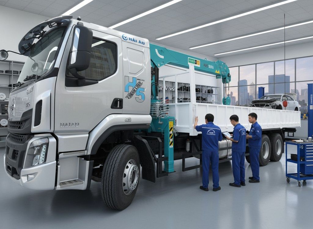 Giới thiệu Chenglong 3 chân cẩu Hyundai 5 tấn HLC5014