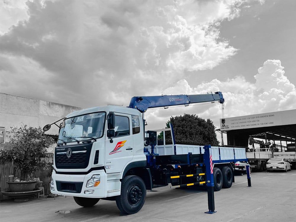 Xe tải gắn cẩu 8 tấn Dongfeng N270 + cẩu Dongyang SS2036