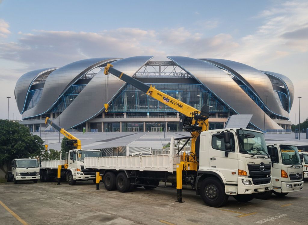 Hino3 chân Gắn Cẩu Soosan 8 Tấn SCS746L