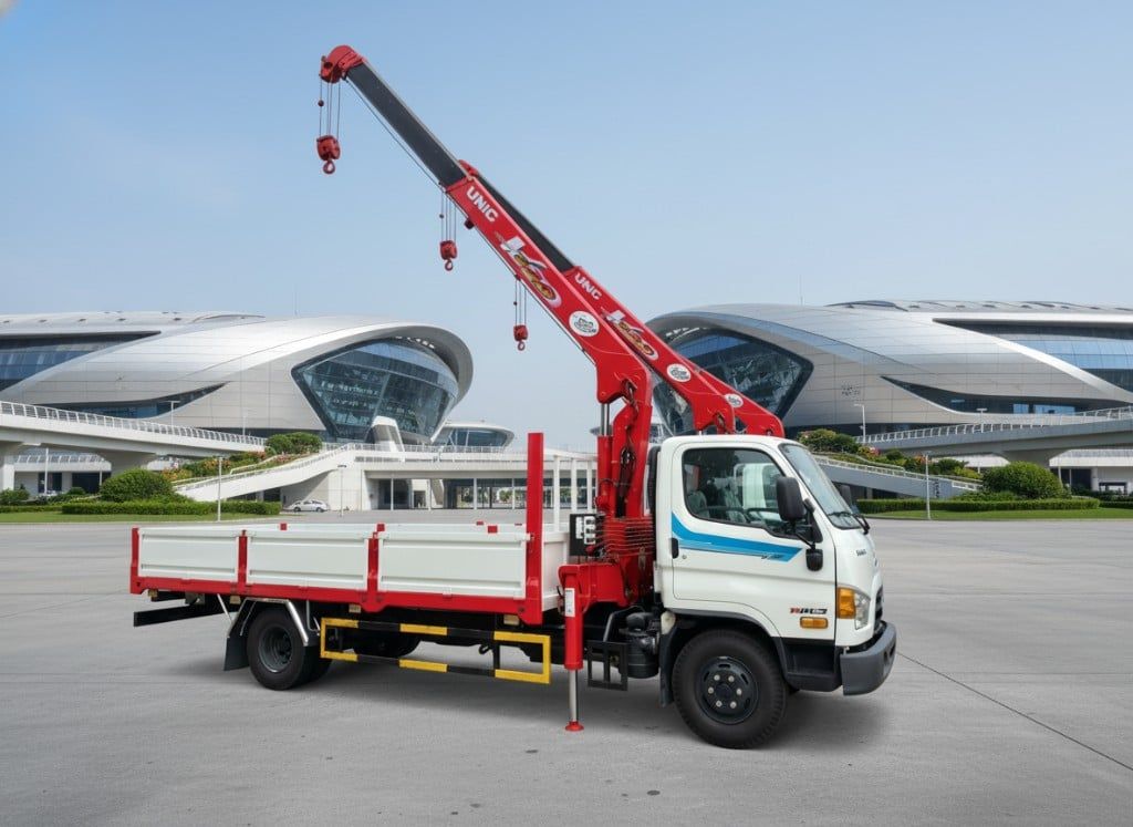 Xe cẩu tự hành Hyundai W11SL Gắn Cẩu Unic UR-V344