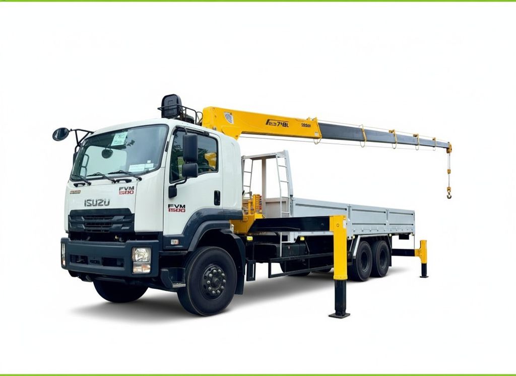 Xe tải gắn cẩu 8 tấn Soosan SCS746L nền xe Isuzu FVM 15 tấn