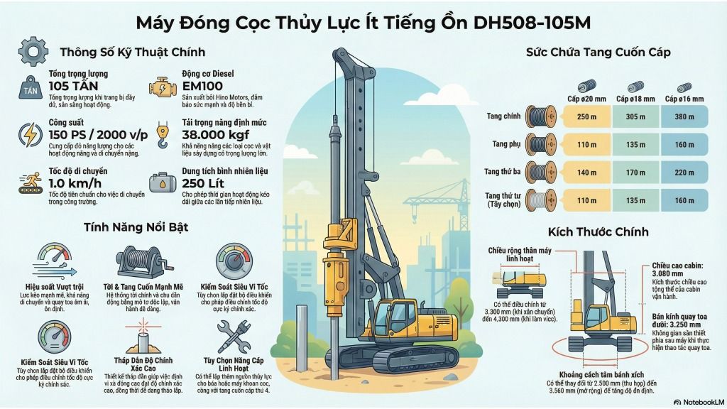 Đồ họa thông số khoan xi măng đất DH508-105M