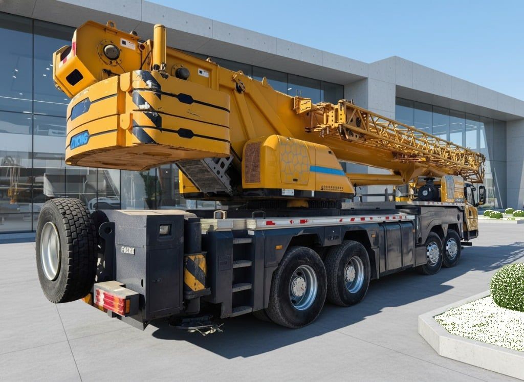 Trải nghiệm vận hành Xe Cẩu Lốp XCMG 55 Tấn Cũ: Cần Dài 50m, 6 Đốt