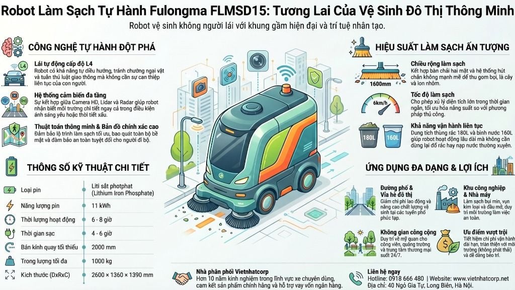 robot vệ sinh đô thị không người láI fULONGMA