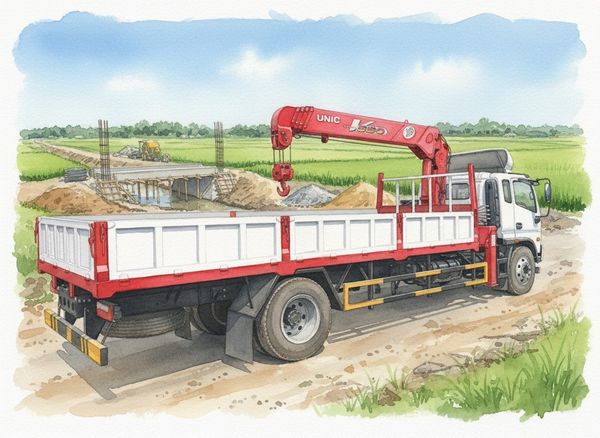 Xe cẩu tự hành 5 tấn Unic UR-V555 gắn Dongfeng D8