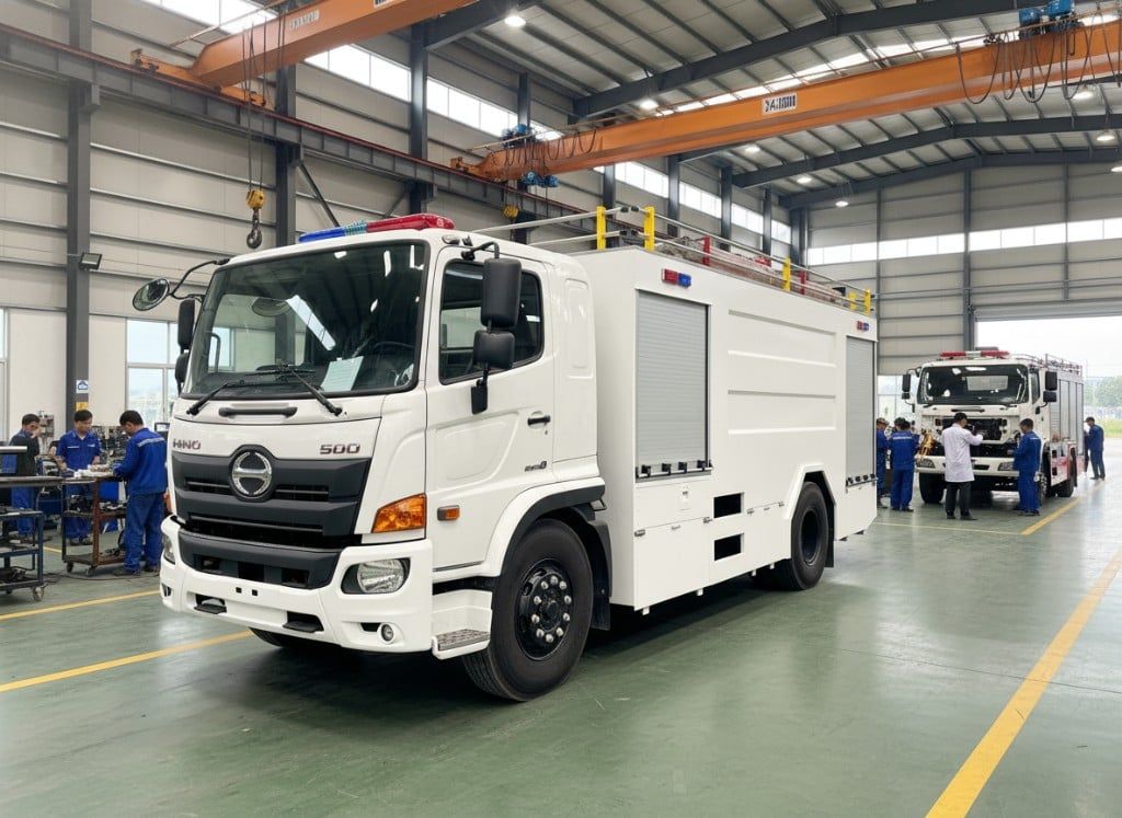 Thùng Xe chữa cháy Hino 5,5 khối FG