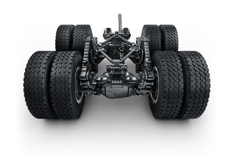 Khung gầm UD Truck 4 chân lắp cẩu Kanglim 12 tấn