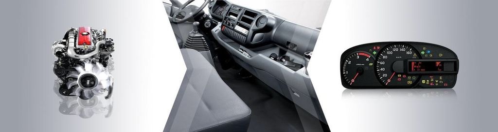Nội thất Hino FM8JW7A gắn cẩu Hyundai Everdigm 8 tấn HLC8016