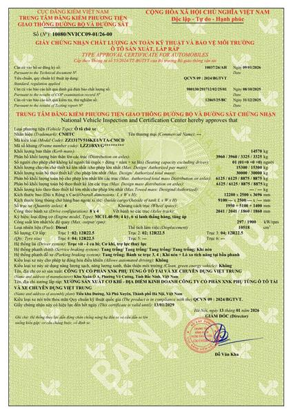 Giấy chứng nhận QCVN 092024BGTVT