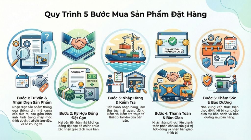 Quy trình đặt hàng xe cẩu Kato