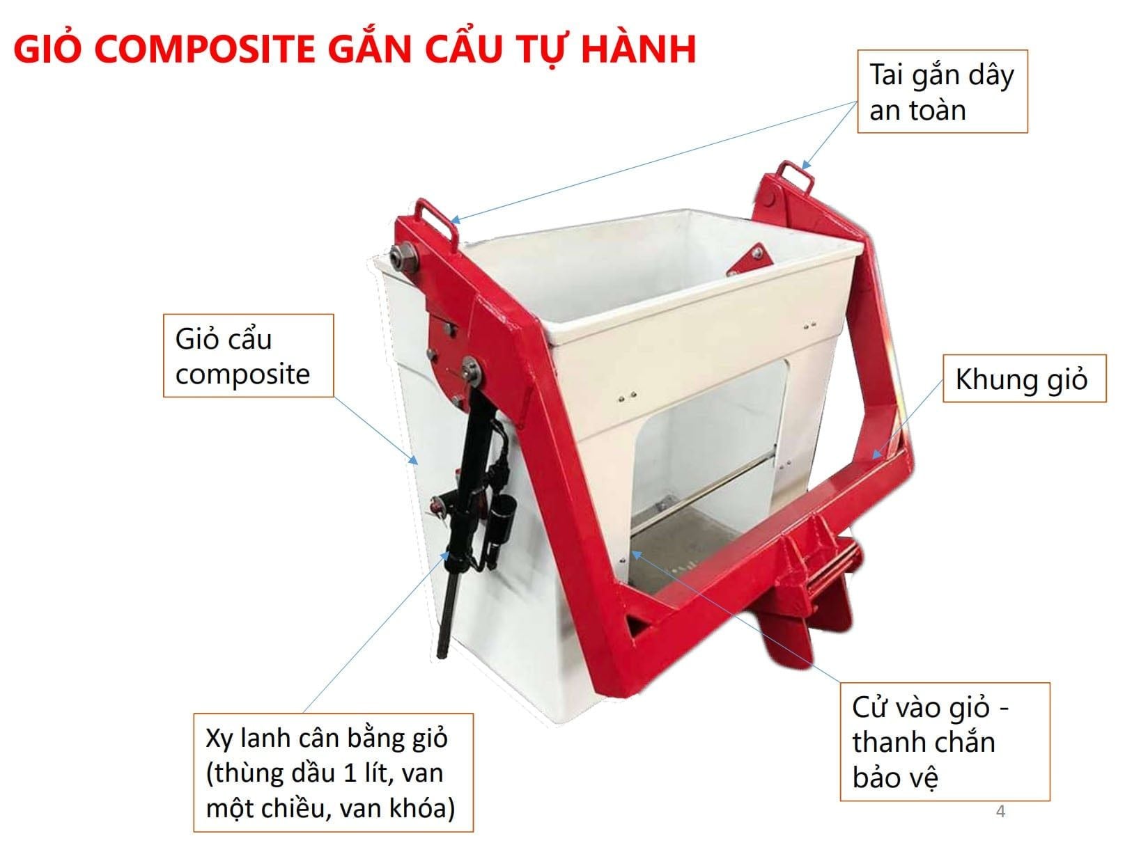 Giỏ nâng người Composite