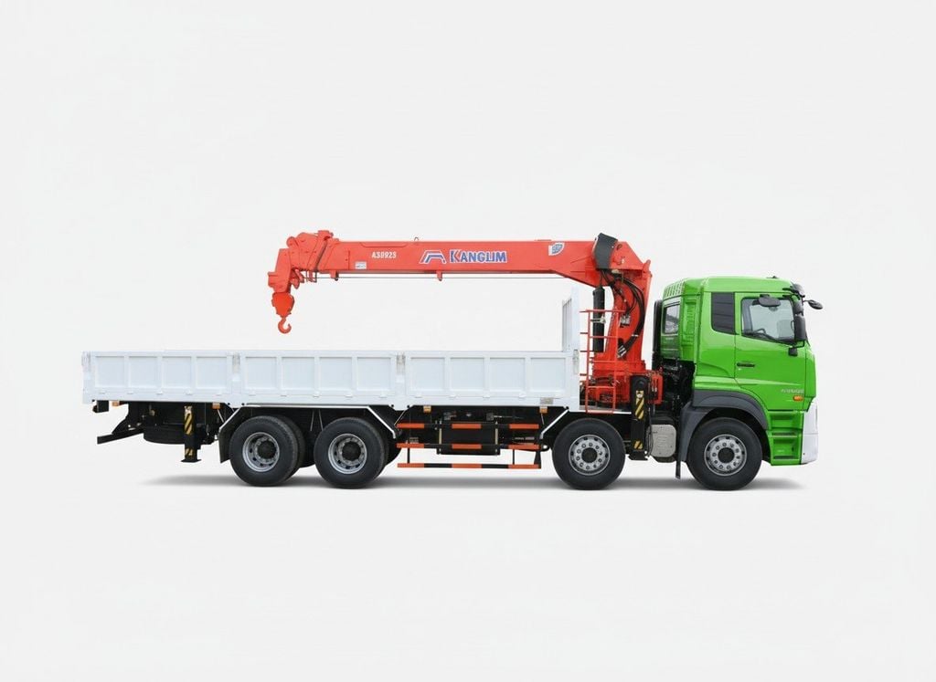 Xe tải UD Truck 4 chân lắp cẩu Kanglim 12 tấn KS2825