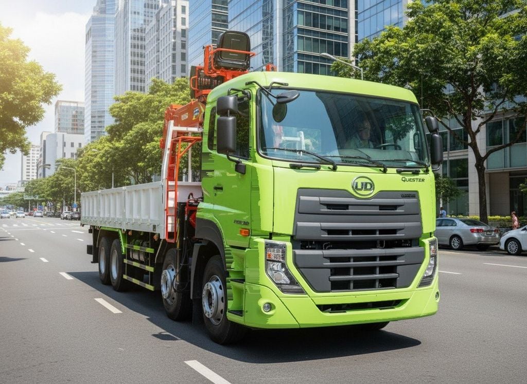 UD Truck 4 chân lắp cẩu Kanglim 12 tấn
