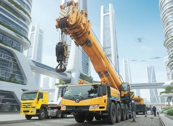 xe cẩu bánh lốp 500 tấn XCMG xca500