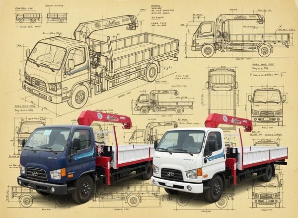 Xe cẩu tự hành 3 tấn Unic Urv375 trên Hyundai W11XL