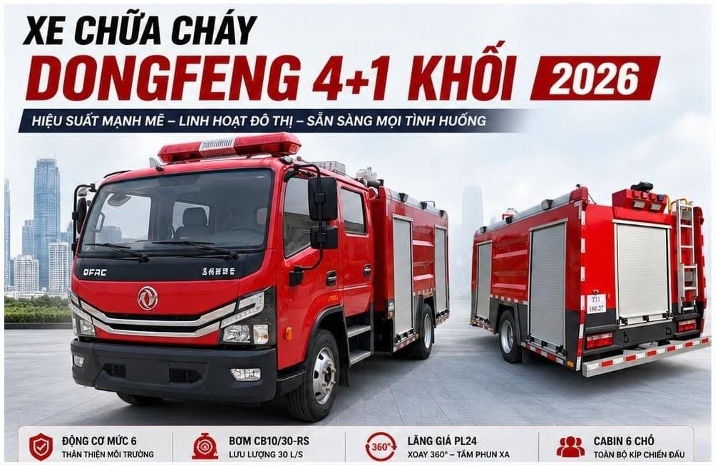 Xe chữa cháy 5 khối Dongfeng nhập khẩu nguyên chiếc 2026 – Vietnhatcorp