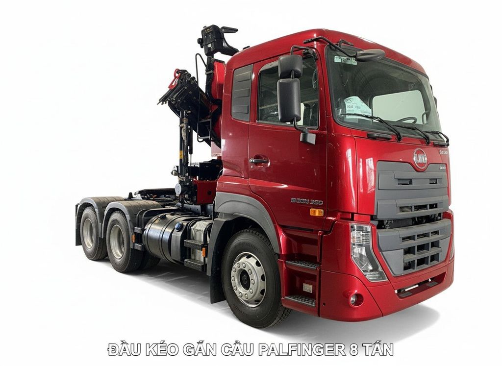 Đầu kéo gắn cẩu Palfinger 8 tấn PK18500 xe UDtruck