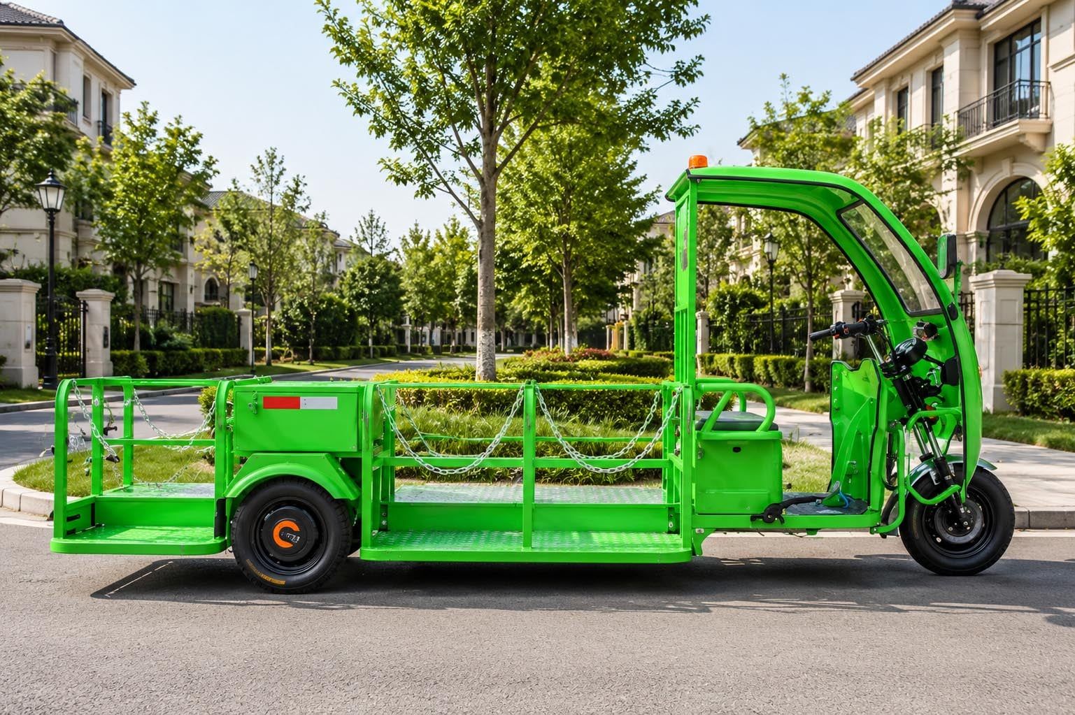 Xe Điện 3 Bánh Chở 6 Thùng Rác 240L cho khu dân cư