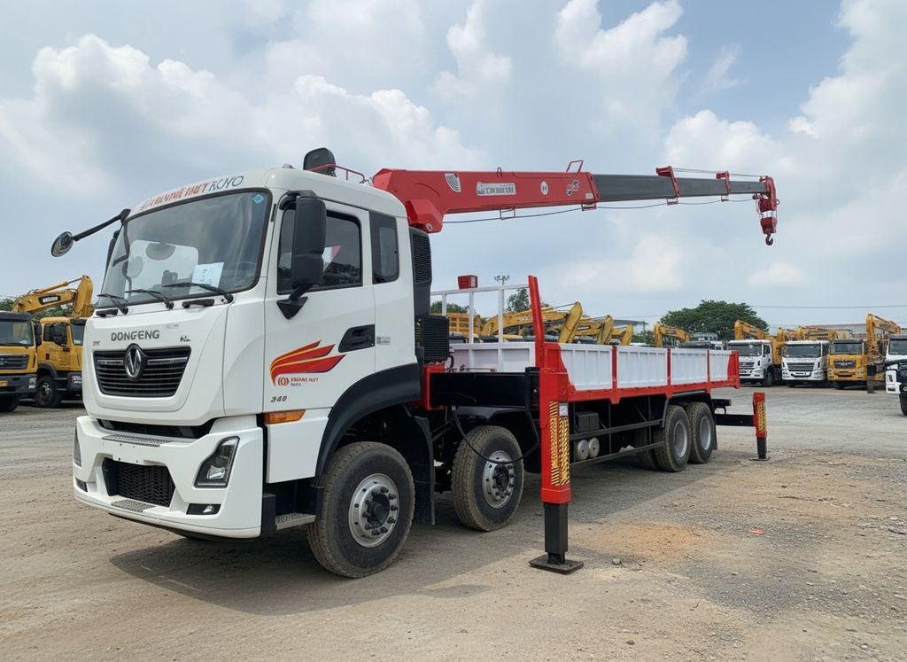Xe cẩu tự hành mẫu Dongfeng gắn Zton 12 tấn