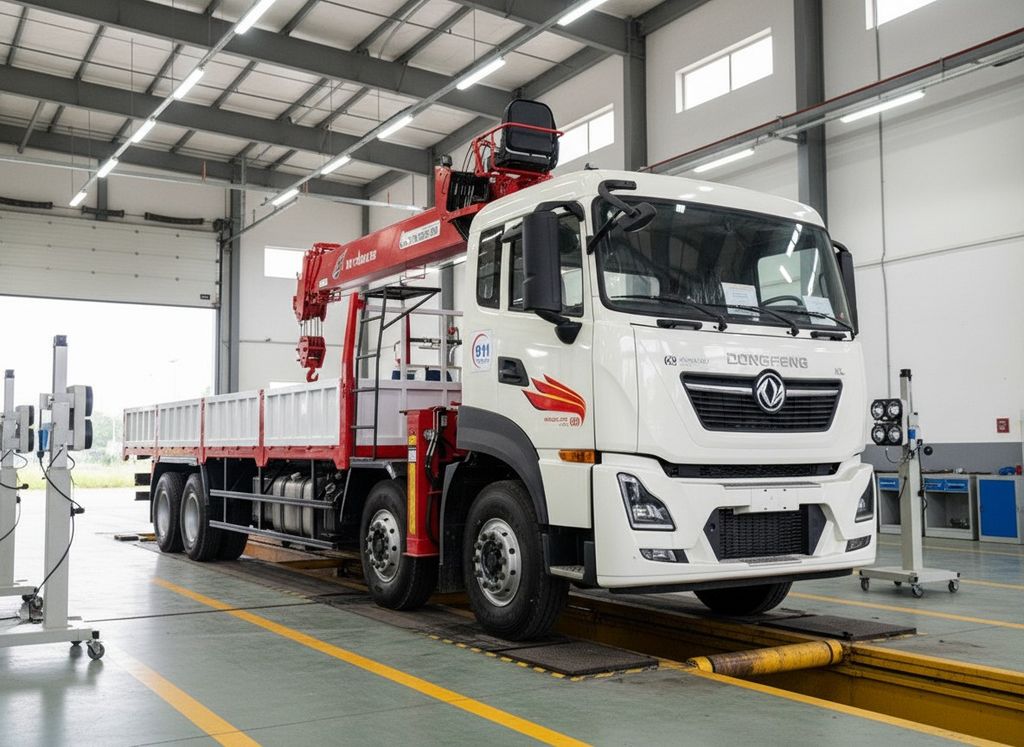 Xe tải gắn cẩu mẫu Dongfeng gắn Zton 12 tấn ATOM1205