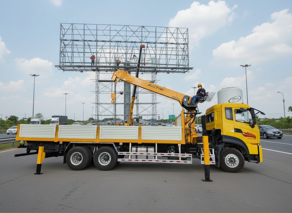 Ứng dụng xe cẩu Soosan 8 tấn SCS746L