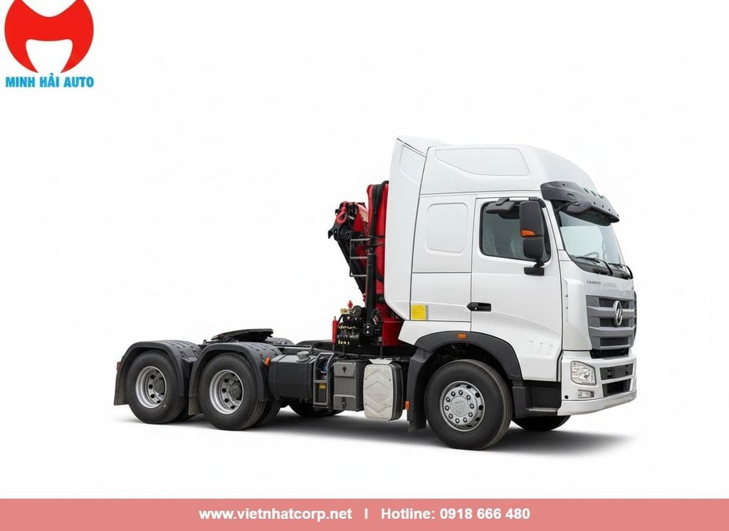 Đầu kéo
  gắn cẩu 10 tấn Palfinger PK23500C trên nền Howo