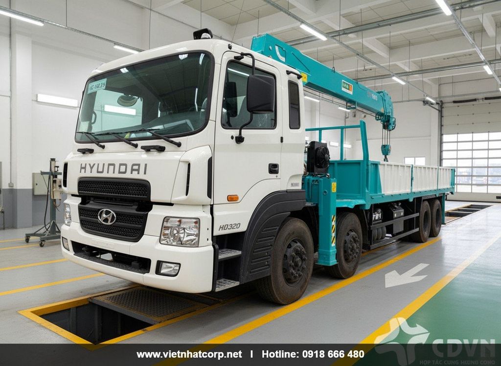 Xe tải Hyundai HD320 gắn cẩu Everdigm HLC12015 nhập khẩu