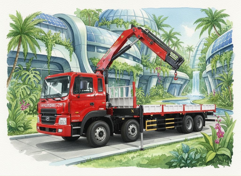 Xe tải Hyundai HD320 gắn cẩu Palfinger PK23500