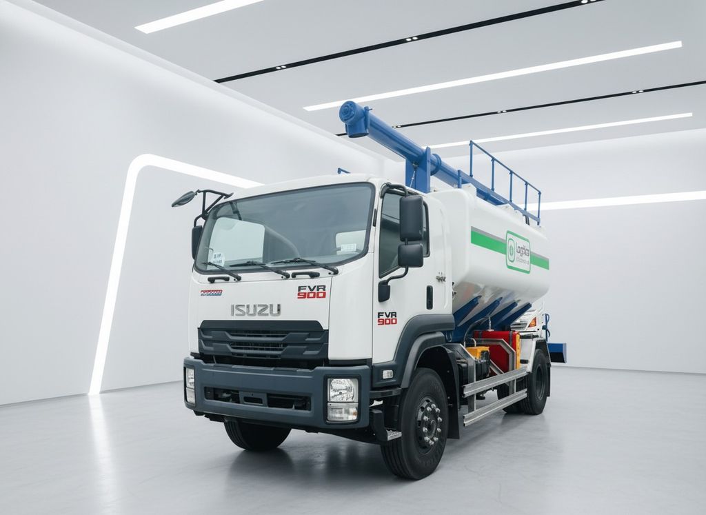Thùng xe chở cám 13 khối ISUZU  FVR E5