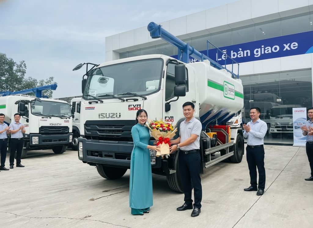 Mua Xe ISUZU Bồn Chở Cám FVR E5 13 khối ở đâu?