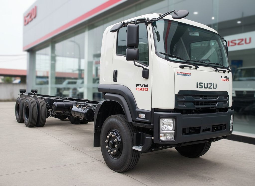 Chassi Xe Isuzu FVZ gắn Cẩu Gấp Palfinger PK18500