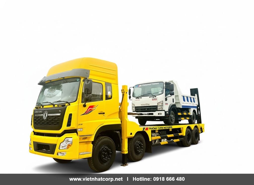 Xe Chở Máy Công Trình Dongfeng 4 Chân L315