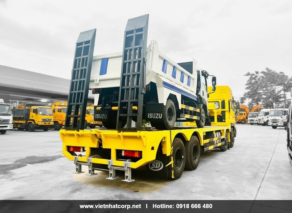 Vận hành Xe Chở Máy Công Trình Dongfeng 4 Chân L315