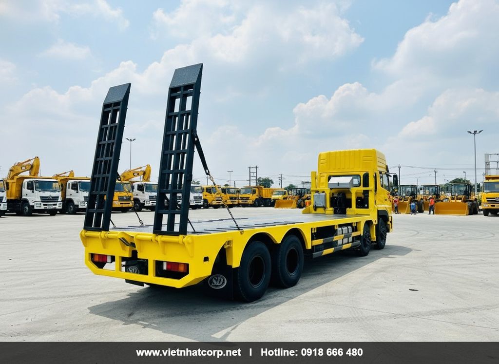 Tổng quan Xe Chở Máy Công Trình Dongfeng 4 Chân L315