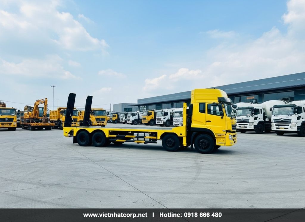 Hệ thống truyền Xe Chở Máy Công Trình Dongfeng 4 Chân L315