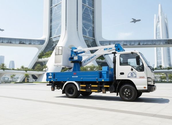 Xe nâng người 14m Socage Isuzu QKR77F