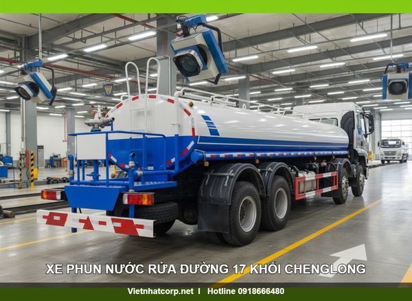 Xe phun nước rửa đường dập bụi 17 khối Chenglong H5