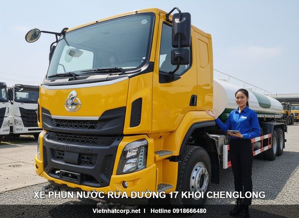 Xe phun nước rửa đường 17 khối Chenglong H5