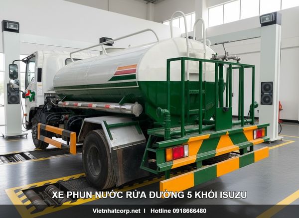 Xe phun nước rửa đường 5 khối Isuzu NQR