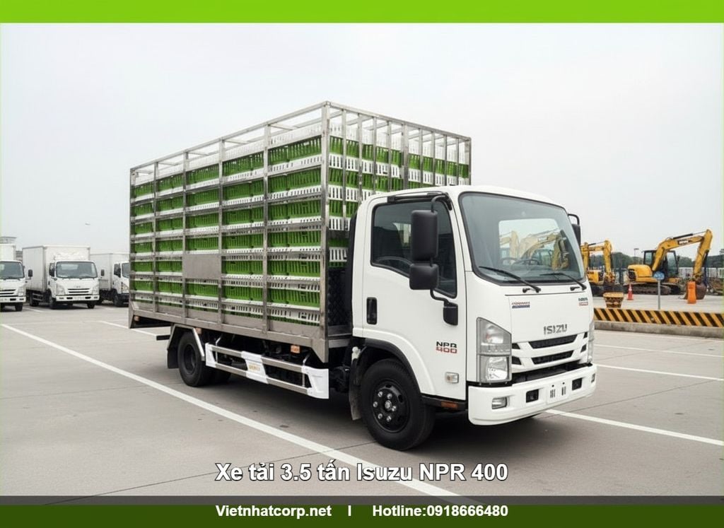 Xe tải chở gia cầm 3.5 tấn Isuzu NPR 400