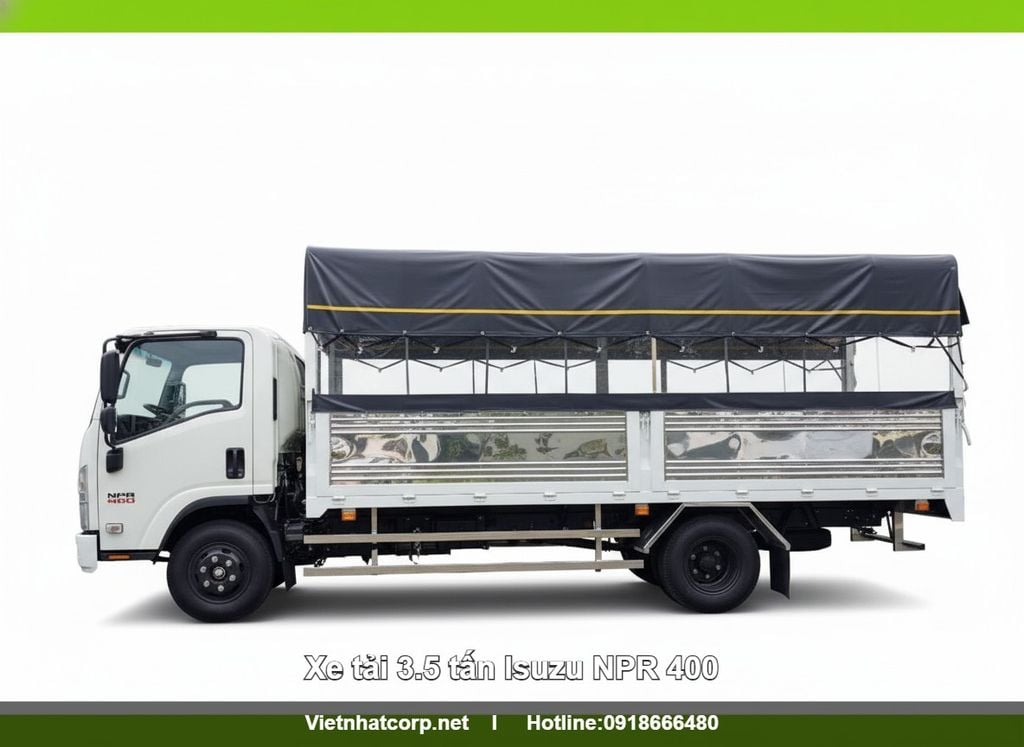 Xe tải thùng mui bạt 3.5 tấn Isuzu NPR 400
