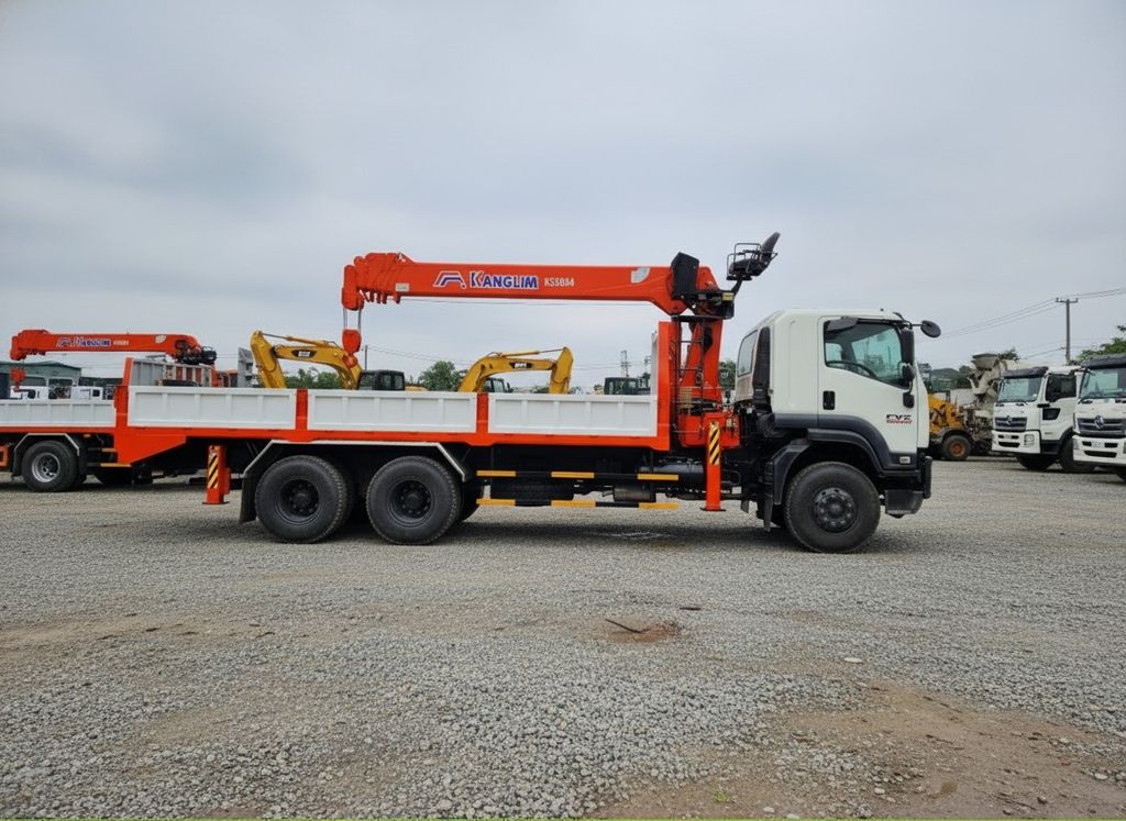 Ứng dụng ISUZU FVZ Gắn Cẩu Kanglim KS2056 8 tấn
