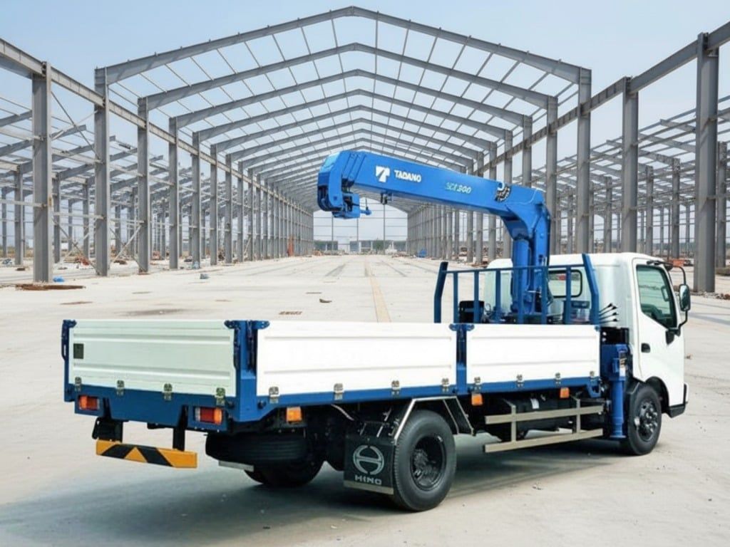 Xe hino gắn cẩu 3 tấn Tadano