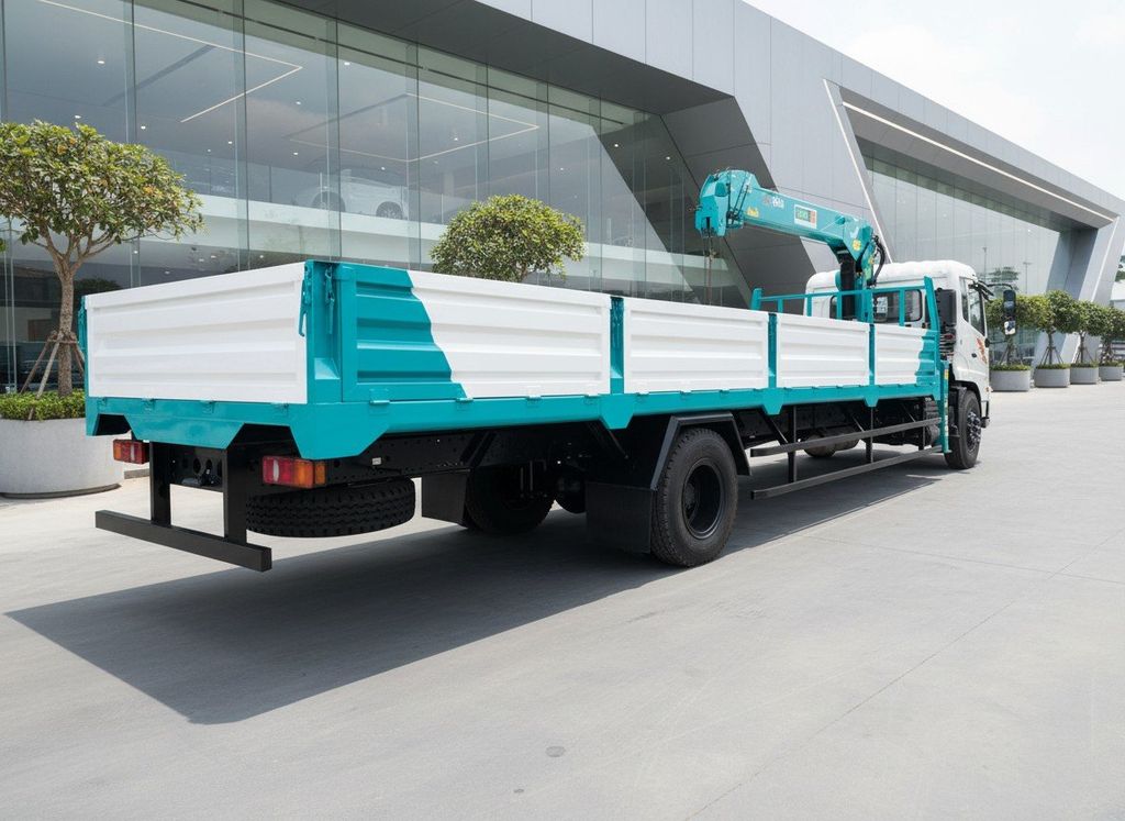 Dongfeng Gắn Cẩu Hyundai HLC5014 Thùng 8.6m