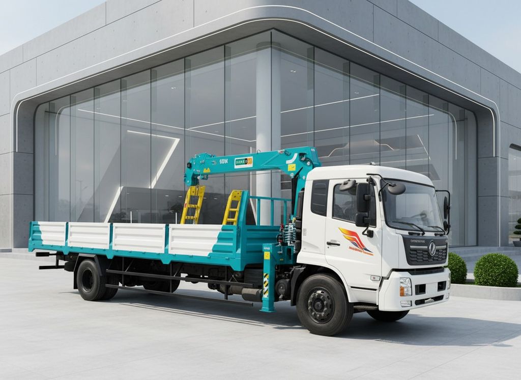 Dongfeng Gắn Cẩu Hyundai HLC5014 Thùng 8.6m