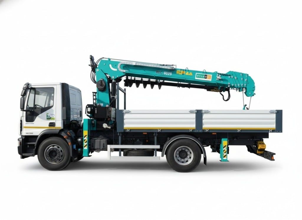 Cẩu Hyundai HLC-7016  6 tấn lắp khoan cột điện